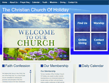 Tablet Screenshot of christianchurchofholiday.com